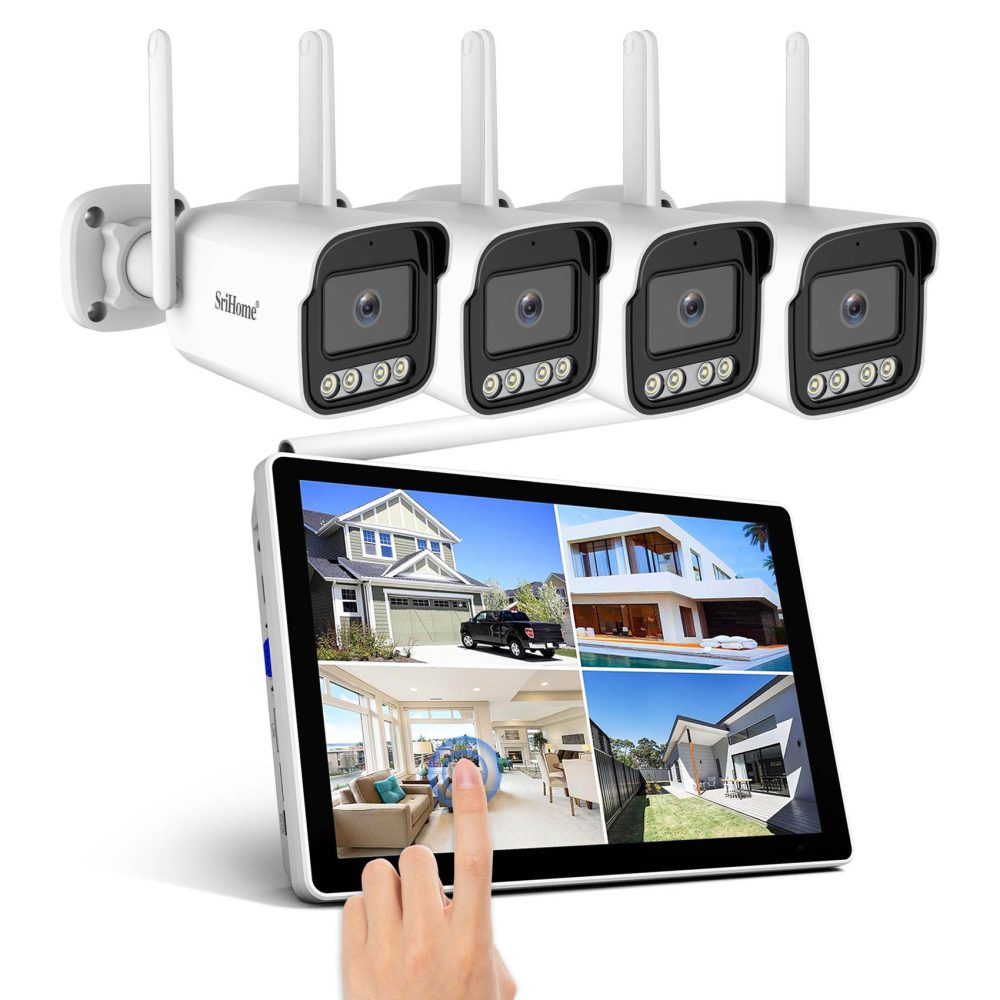 Wifi Security Camera With Touch Screen Monitor